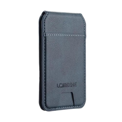 Funda de Cuero Lc.Imeeke Protección RFID para 3 Tarjetas Magsafe (Azul)