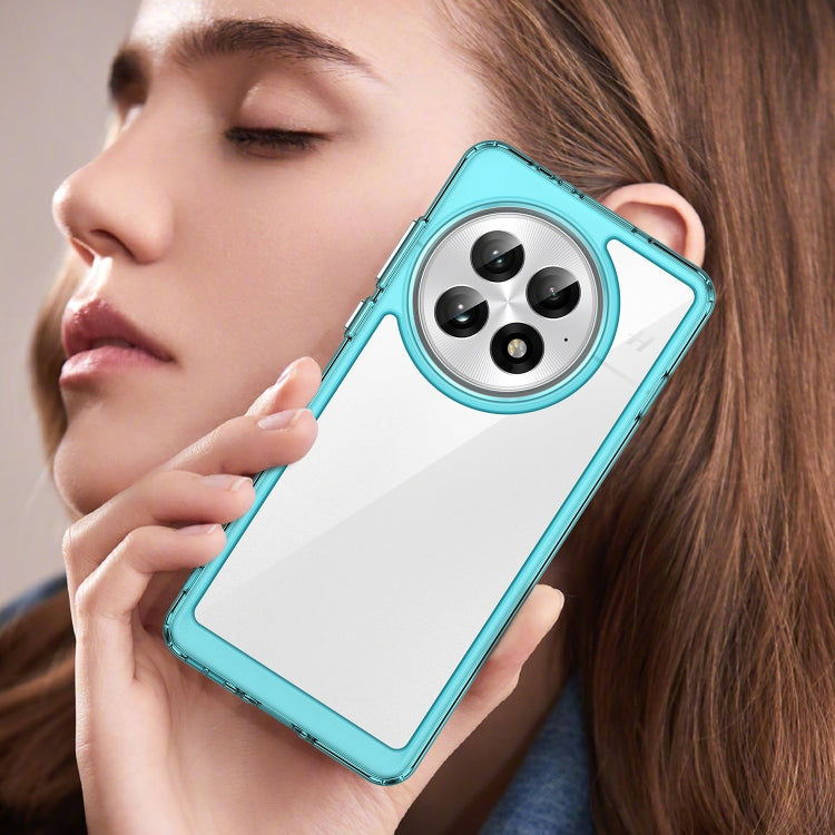 Funda híbrida TPU acrílica OnePlus 13 Serie Colorida (Azul Transparente)