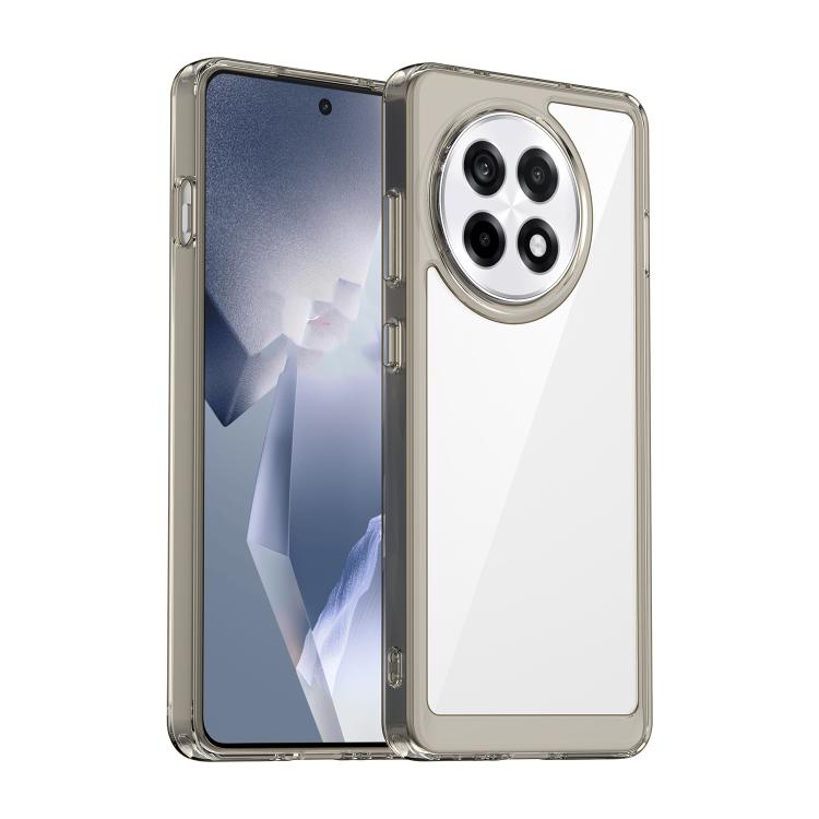 Funda Híbrida TPU Acrílica para OnePlus 13R Serie Colorida (Gris Transparente)