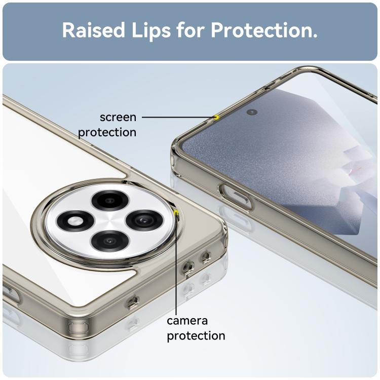 Funda Híbrida TPU Acrílica para OnePlus 13R Serie Colorida (Gris Transparente)