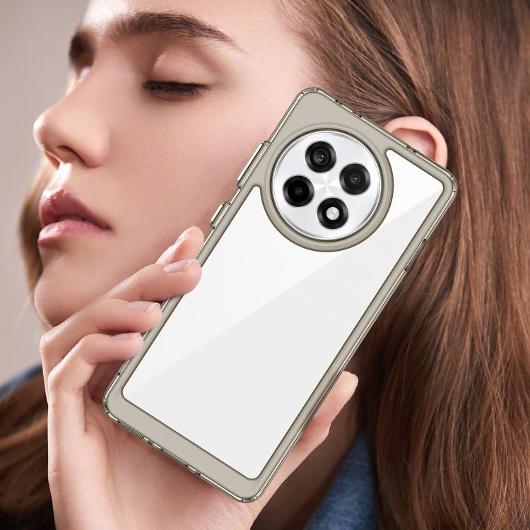 Funda Híbrida TPU Acrílica para OnePlus 13R Serie Colorida (Gris Transparente)