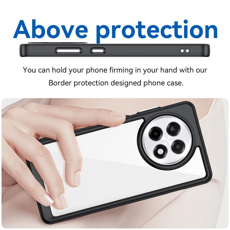 Funda híbrida Acrílico TPU OnePlus Ace 5 Pro 5G Serie Colorida (Negra)