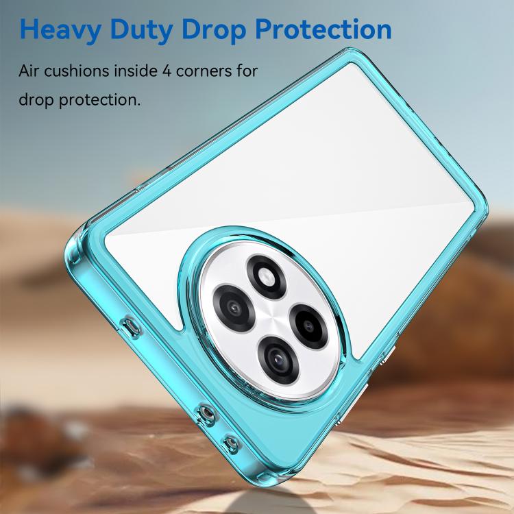 Funda Híbrida Acrílico TPU OnePlus Ace 5 5G Serie Colorida (Azul Transparente)
