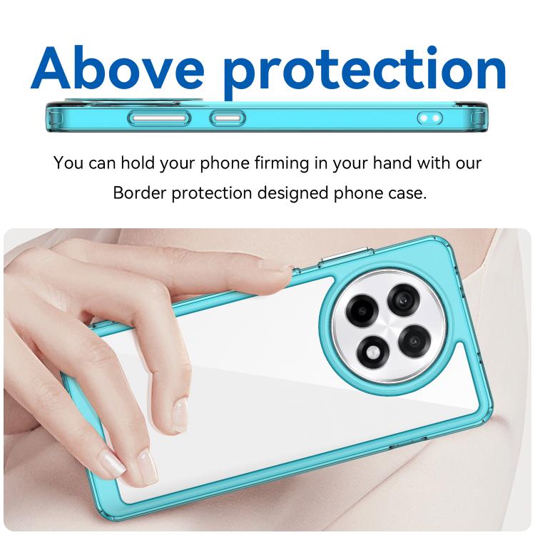 Funda Híbrida Acrílico TPU OnePlus Ace 5 5G Serie Colorida (Azul Transparente)