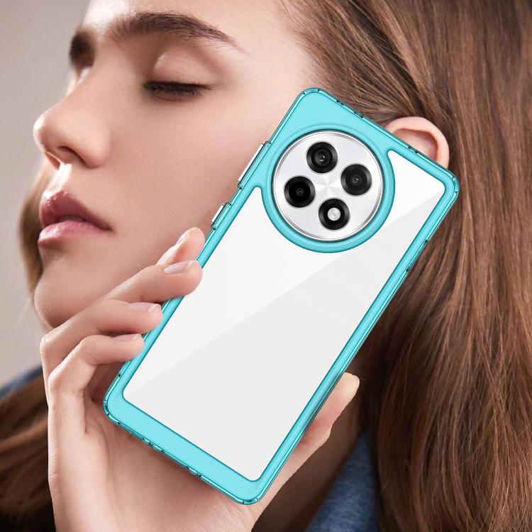 Funda Híbrida Acrílico TPU OnePlus Ace 5 5G Serie Colorida (Azul Transparente)
