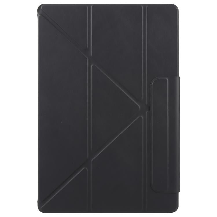 Funda de cuero con hebilla fija y deformación magnética para Xiaomi Pad 7 Ultra (negra)