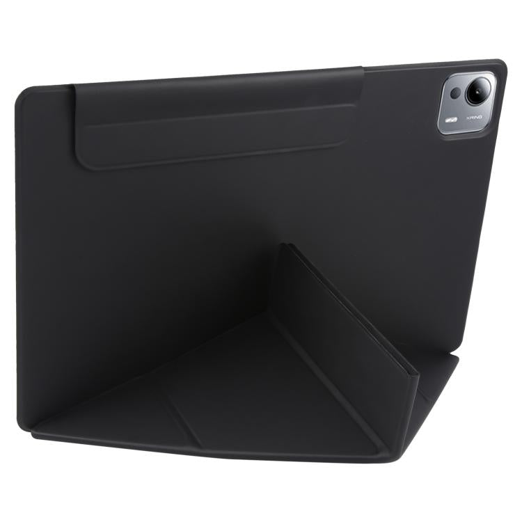 Funda de cuero con hebilla fija y deformación magnética para Xiaomi Pad 7 Ultra (negra)