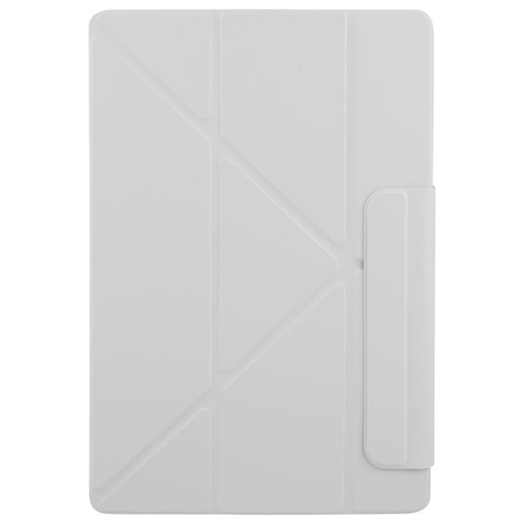 Funda de cuero con hebilla fija y deformación magnética para Xiaomi Pad 7 Ultra (gris)