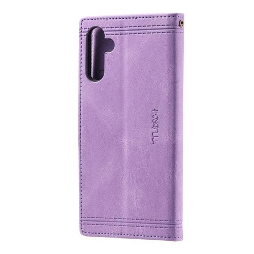 Funda de cuero con relieve TTUDRCH para Samsung Galaxy A17 5G (morado)