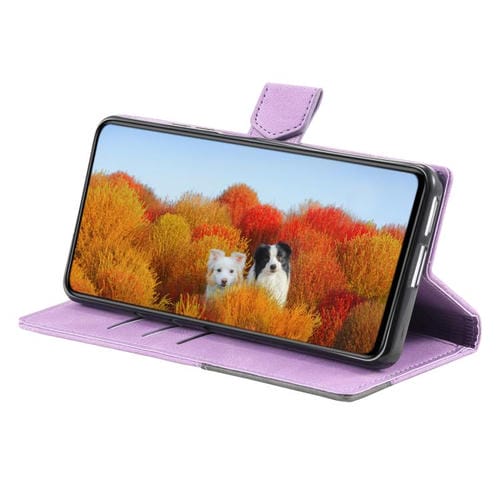 Funda de cuero con relieve TTUDRCH para Samsung Galaxy A17 5G (morado)