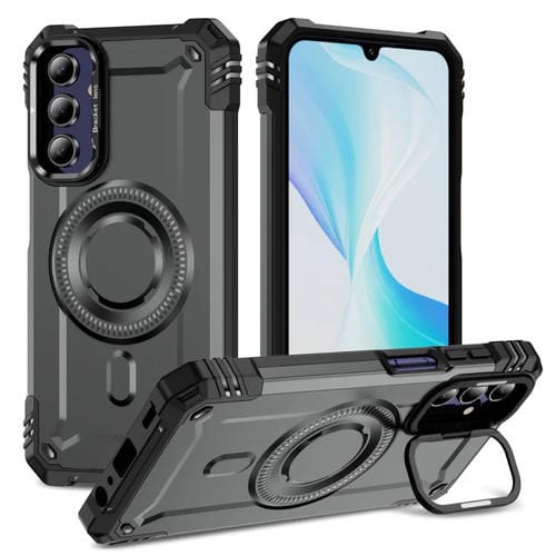 Estuche para Teléfono Samsung Galaxy A15 Soporte para Lente Magsafe (Gris)
