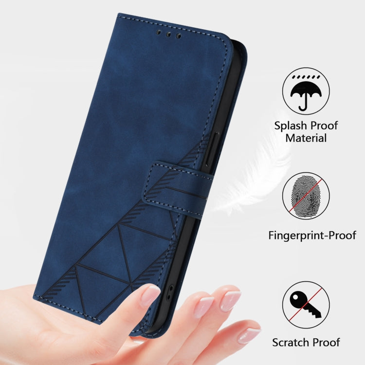 Funda de Cuero con Tapa y Relieve 3D para Cubot A20 (Azul)