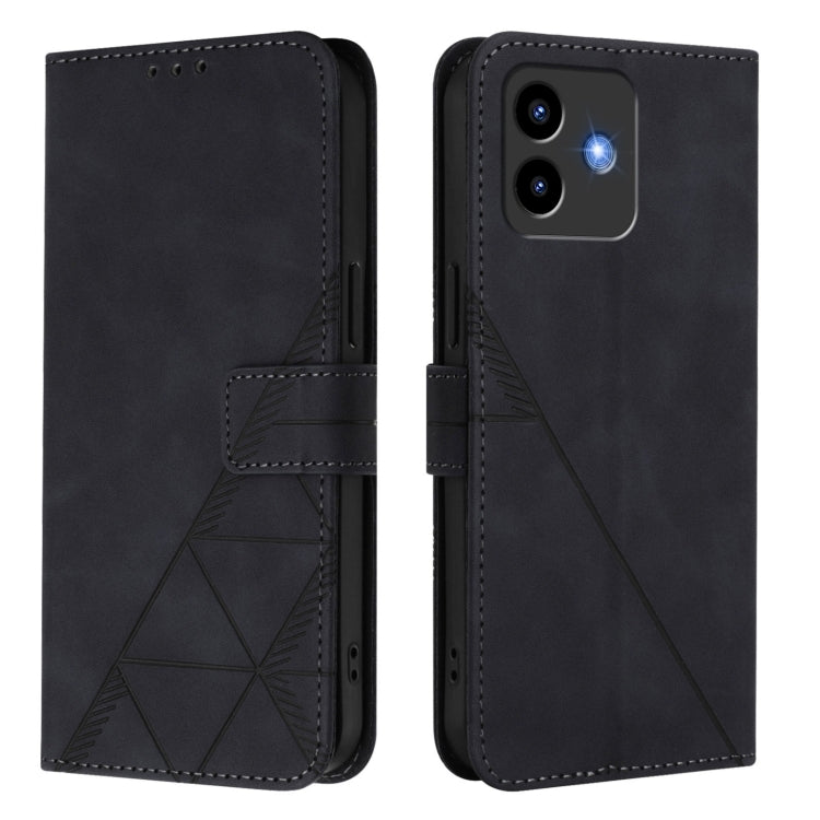 Funda de Cuero con Tapa y Relieve 3D para Cubot Note 40 (Negra)
