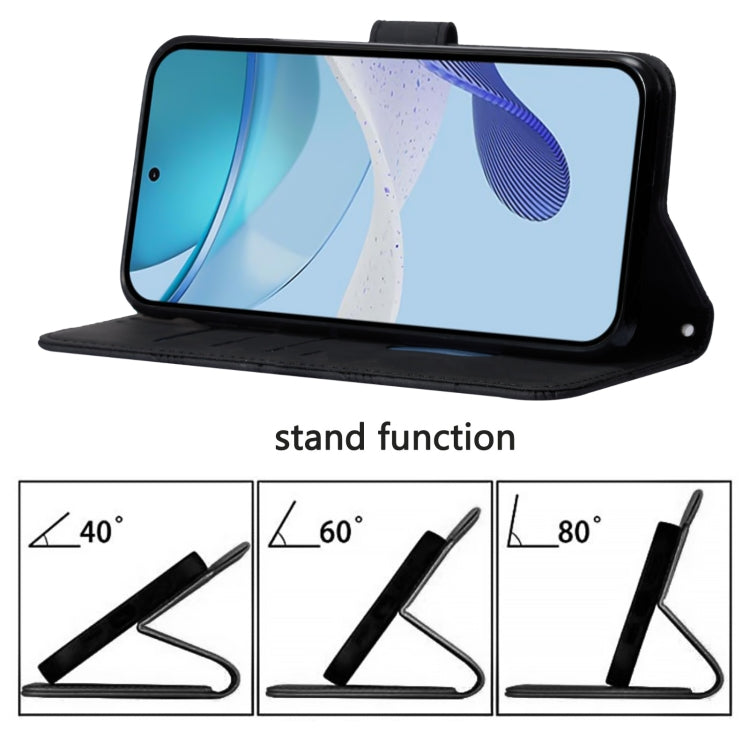 Funda de Cuero con Tapa y Relieve 3D para Cubot Note 40 (Negra)