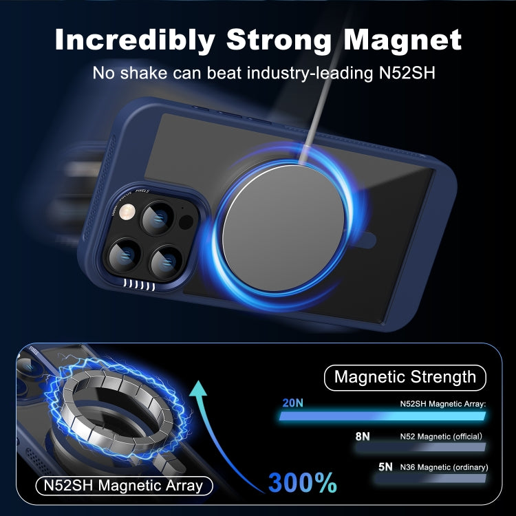 Funda para Teléfono Honeycomb Magsafe para iPhone 15 Pro (Azul Real)