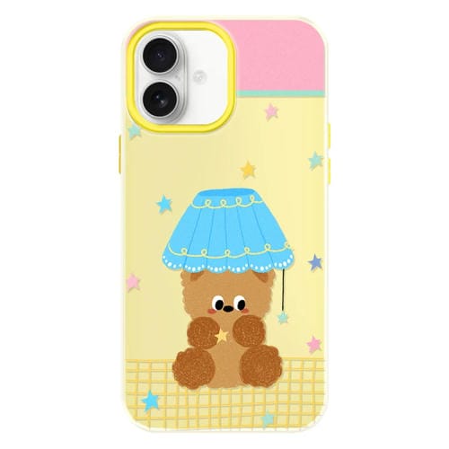 Funda híbrida TPU y Policarbonato para iPhone 16 Plus (Amarillo)