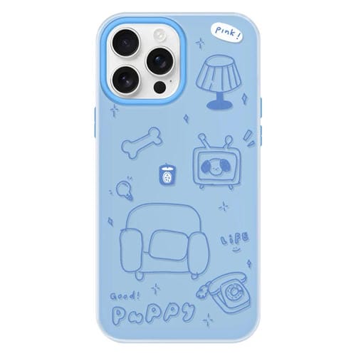 Funda híbrida TPU y PC iPhone 13 Pro Tacto Sedoso (Azul)
