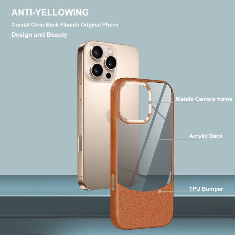 Funda híbrida Acrílico TPU con textura de Lichi para iPhone 12 Pro (Negra)