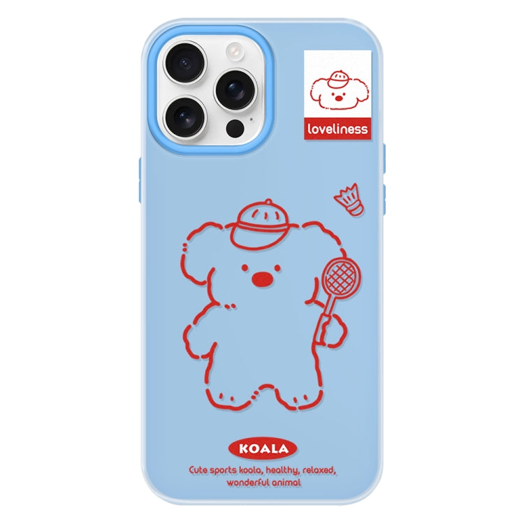 Funda híbrida TPU Policarbonato con Tacto de Piel para iPhone 14 Pro (Azul Koala)