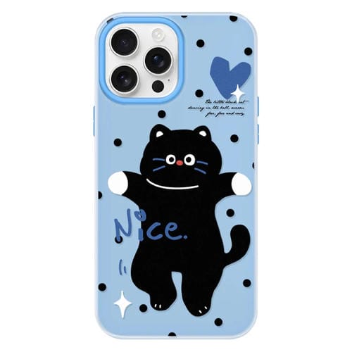 Funda híbrida TPU Policarbonato para iPhone 11 Pro Max (Gato Bailarín Azul)