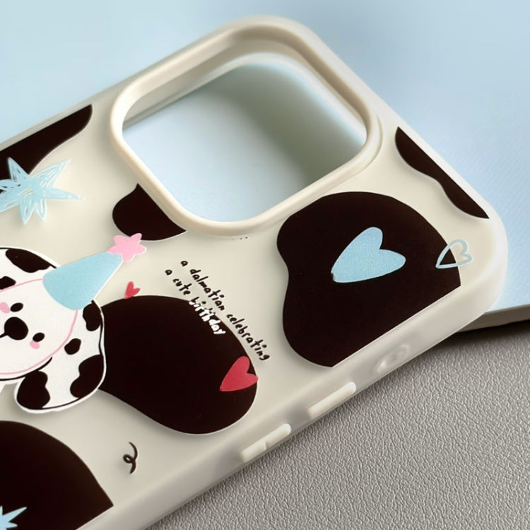 Funda híbrida TPU y PC iPhone 13 Pro Patatas Fritas Cachorro Verde Claro