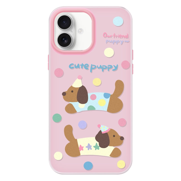 Funda híbrida TPU y Policarbonato iPhone 16 Plus Tacto Sedoso (Rosa)