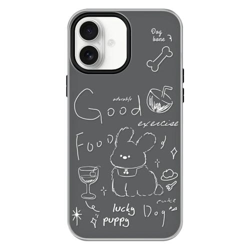 Funda híbrida TPU Policarbonato iPhone 16 Tacto gelatina (Negro)