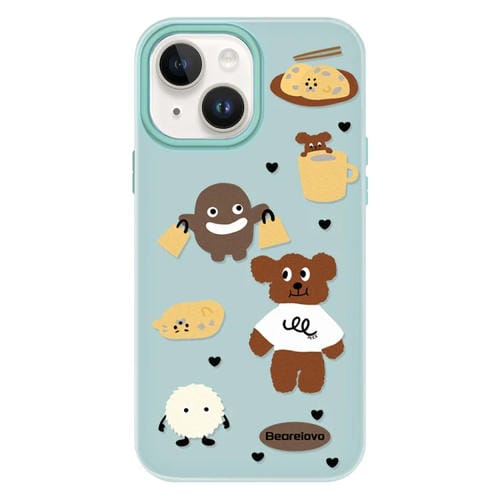 Funda híbrida TPU y PC para iPhone 13 con Tacto Sedoso (Verde Claro)
