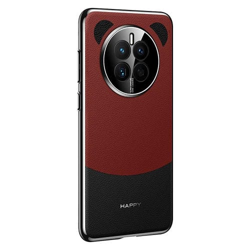 Funda de Cuero Huawei Mate 50 Panda 2 para Teléfono (Negro y Rojo)