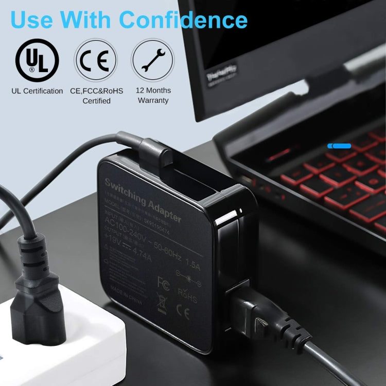 Adaptador de Corriente para Portátil Asus 5,5 x 2,5 mm 19 V 4,74 A 90 W Enchufe de EE.UU