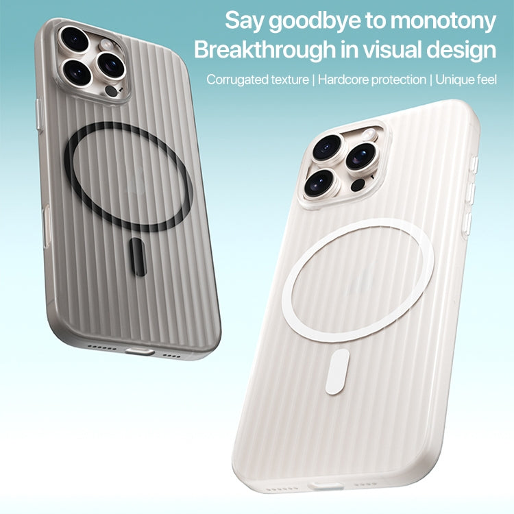Funda de Teléfono Corrugada Magsafe para iPhone 14 (Blanca)