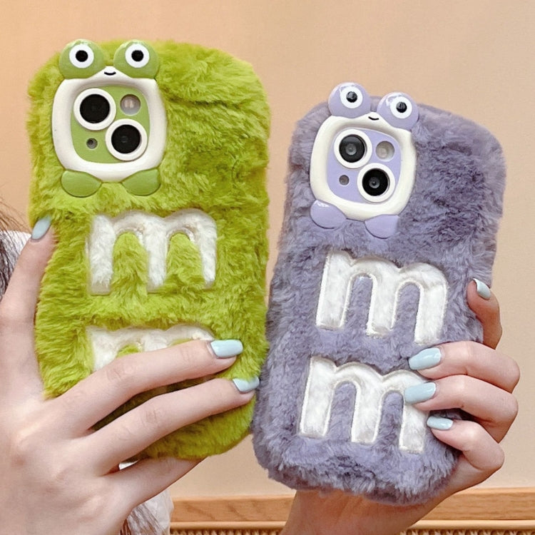 Funda TPU con Bordado de Felpa para iPhone 14 (Lazo de Base)