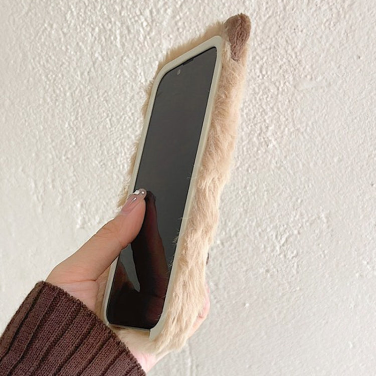 Funda para Teléfono Capibara iPhone 15 Plus Cobertura Total 3D Peluche (Marrón)