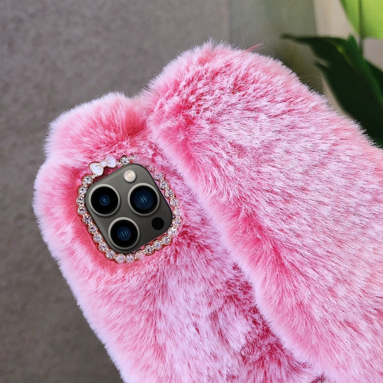 Funda para Teléfono iPhone 16 Pro Cobertura Total Conejo Orejas Largas 3D (Rosa)