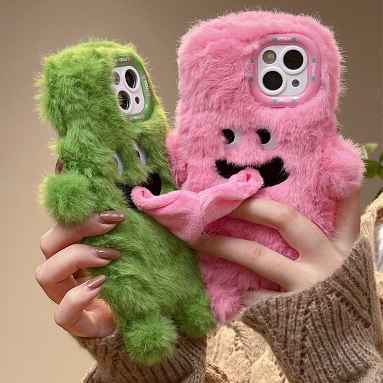 Funda para Teléfono iPhone 12 Pro Diseño Monstruo Lengua Larga Magnética 3D (Rosa)