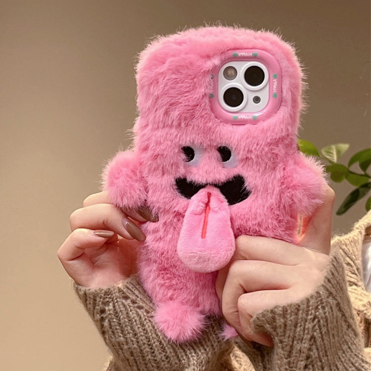 Funda para Teléfono iPhone 12 Pro Diseño Monstruo Lengua Larga Magnética 3D (Rosa)
