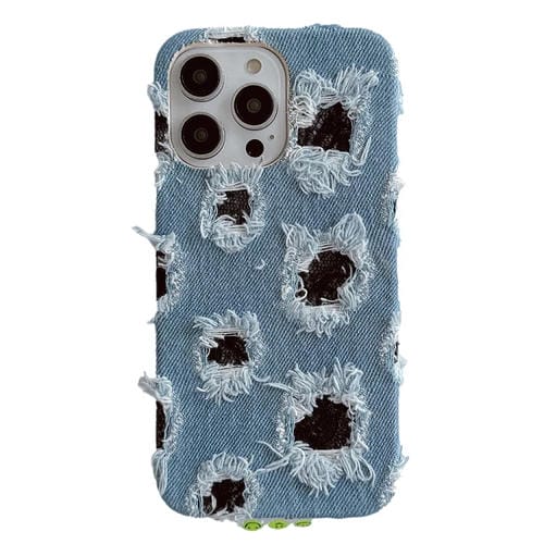 Funda de Teléfono Pu Múltiples Agujeros Encaje para iPhone 13 Pro Max (Negro)