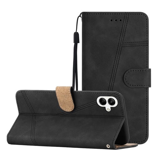 Funda Cuero Samsung Galaxy A06 4G Costuras Tacto Agradable (Negra)