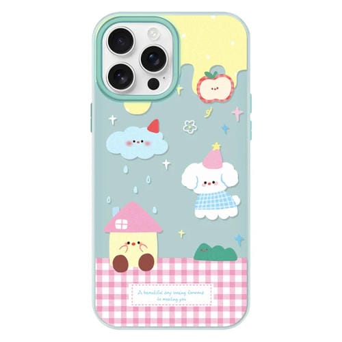 Funda híbrida TPU Policarbonato para iPhone 13 Pro Max (Verde Claro)