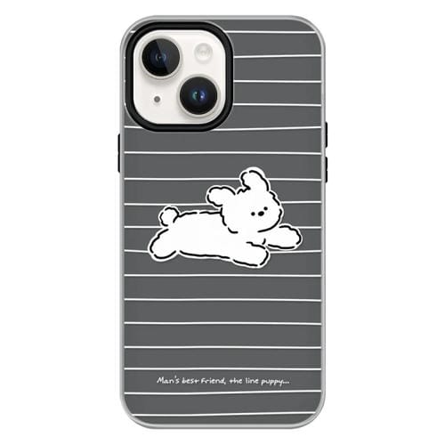 Funda híbrida TPU y PC iPhone 13 con Tacto de Piel (Running Puppy Black)
