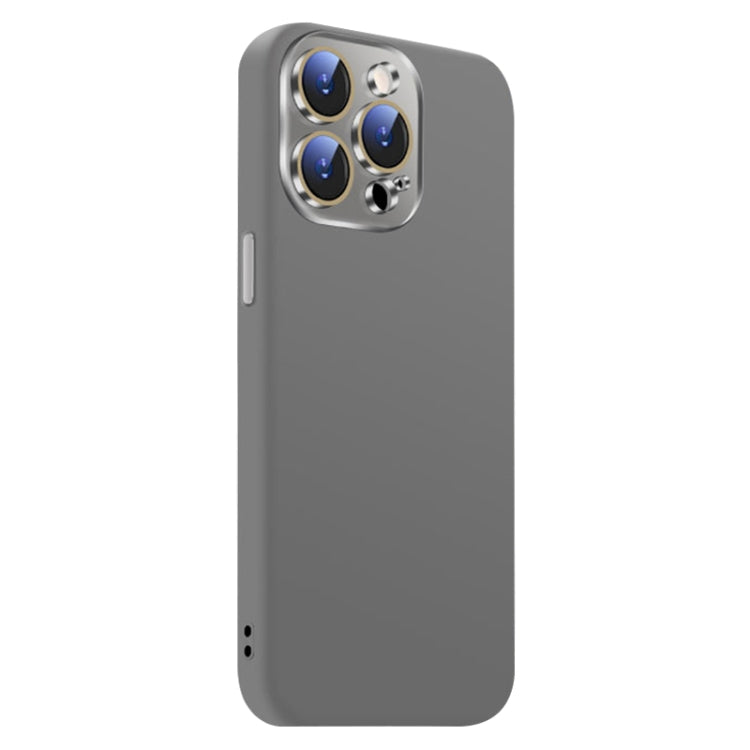 Funda de Silicona Líquida para iPhone 13 Pro con NanoLente (Gris Titanio)
