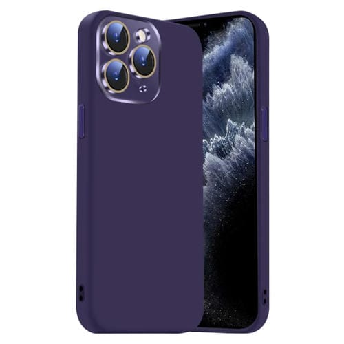 Funda de Silicona Líquida para iPhone 11 Pro con NanoLente (Morado Oscuro)