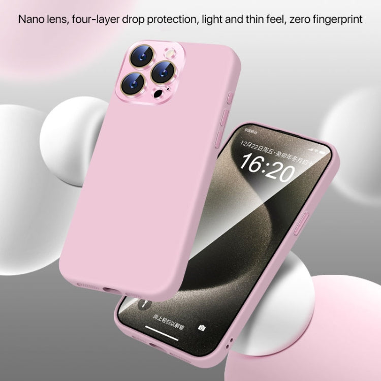 Funda de Silicona Líquida para iPhone 13 Pro con NanoLente (Rosa)