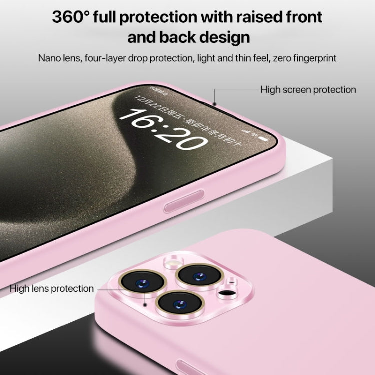 Funda de Silicona Líquida para iPhone 16 Plus con NanoLente (Morado Claro)