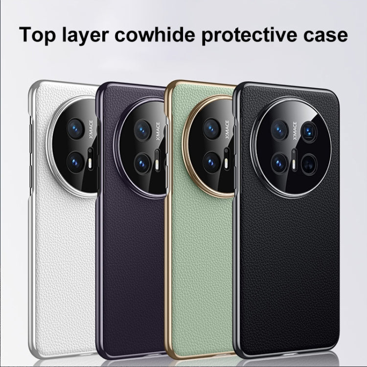 Funda de cuero genuino para Huawei Nova 14 Pro (blanca)