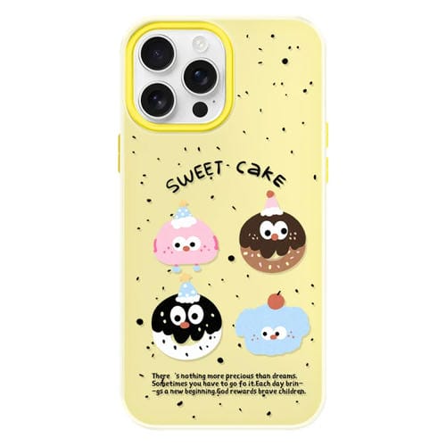 Funda híbrida TPU y PC con tacto de piel para iPhone 14 Pro (Yellow)