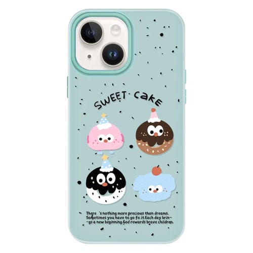 Funda híbrida TPU y PC iPhone 13 Tacto de Gelatina (Verde Claro)