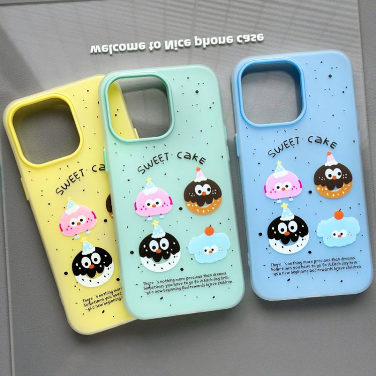 Funda híbrida TPU y PC para iPhone 14 con Tacto Sedoso y Gelatinoso (Little Monster Yellow)