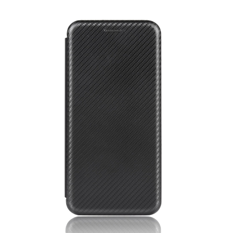 Para Sony Xperia 10 Funda de cuero con tapa magnética horizontal con textura de fibra de carbono TPU + PC + PU con ranura para tarjeta