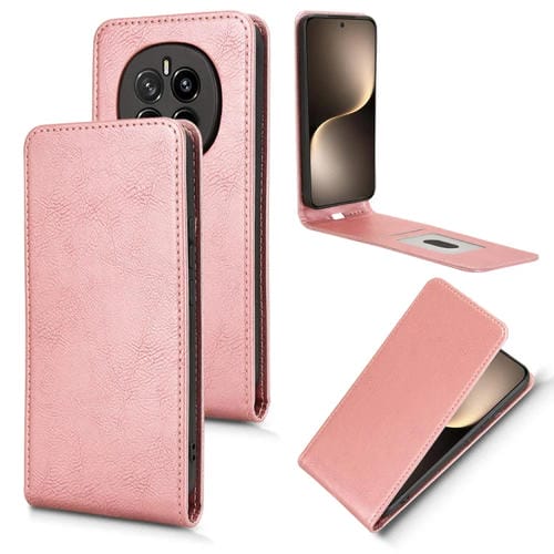 Funda de Cuero Magnética con Tapa Vertical para Honor Magic7 (Oro Rosa)